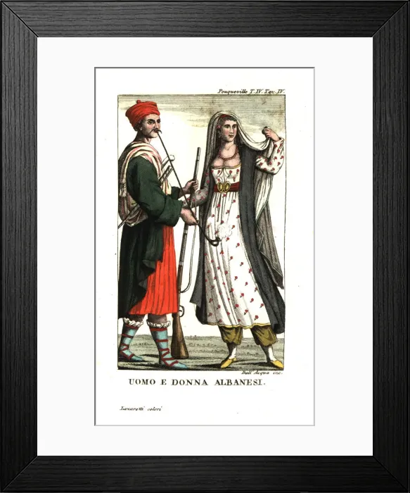 Framed Print : Man and woman of Albania Framed Print : Man and woman of Albania