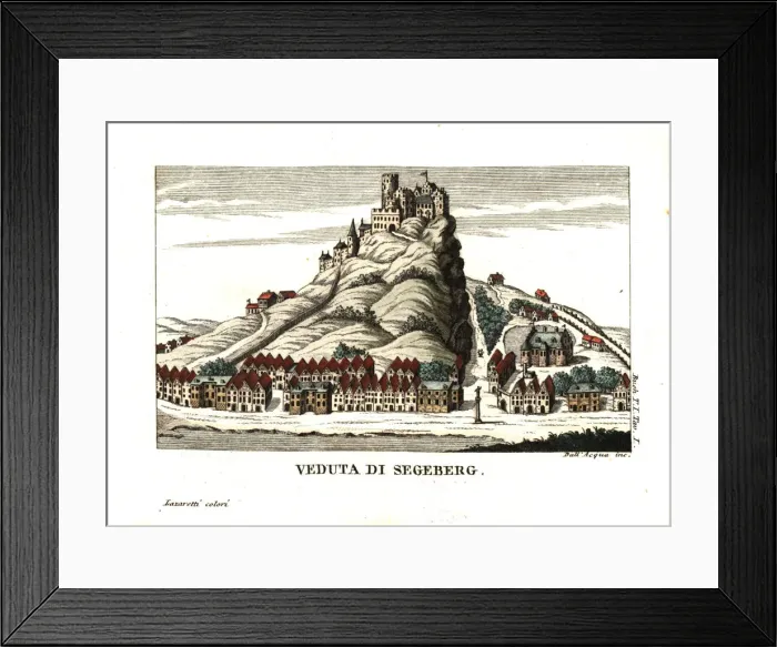 Framed Print : View of Bad Segeberg with the Castle of Segeberg, circa 1808 Framed Print : View of Bad Segeberg with the Castle of Segeberg, circa 1808