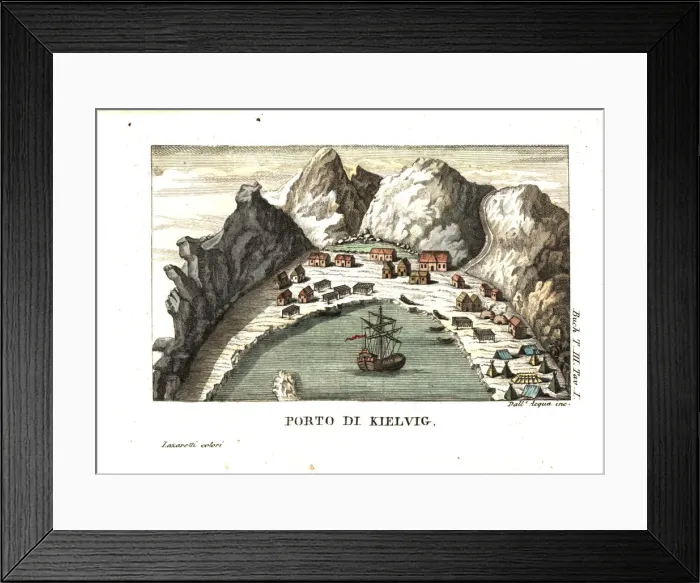 Framed Print : View of the harbour of Kalvag (Kielvig), Norway Framed Print : View of the harbour of Kalvag (Kielvig), Norway