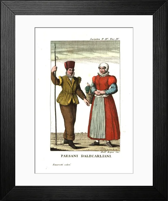 Framed Print : Peasants of Darlana or Dalecarlia county, Sweden Framed Print : Peasants of Darlana or Dalecarlia county, Sweden