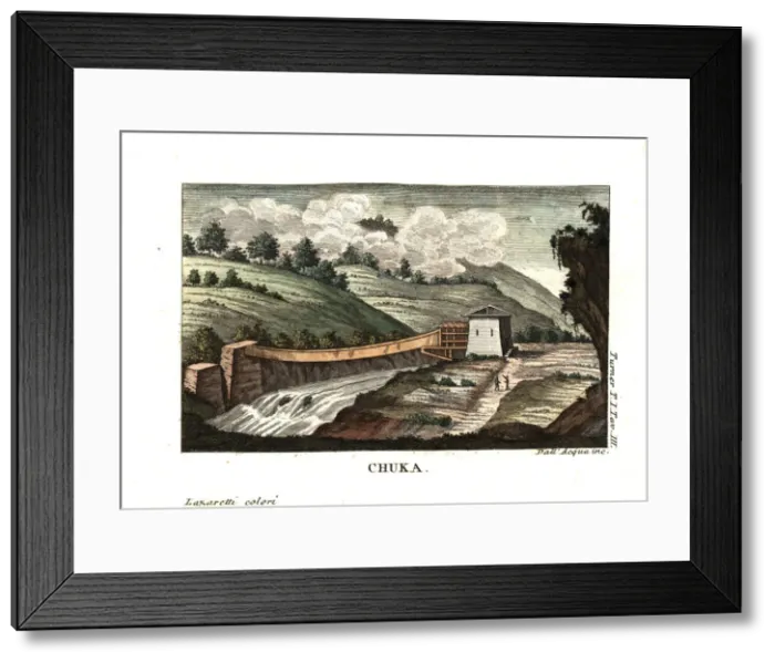 Framed Print : View of the village of Chuka, Tibet Framed Print : View of the village of Chuka, Tibet