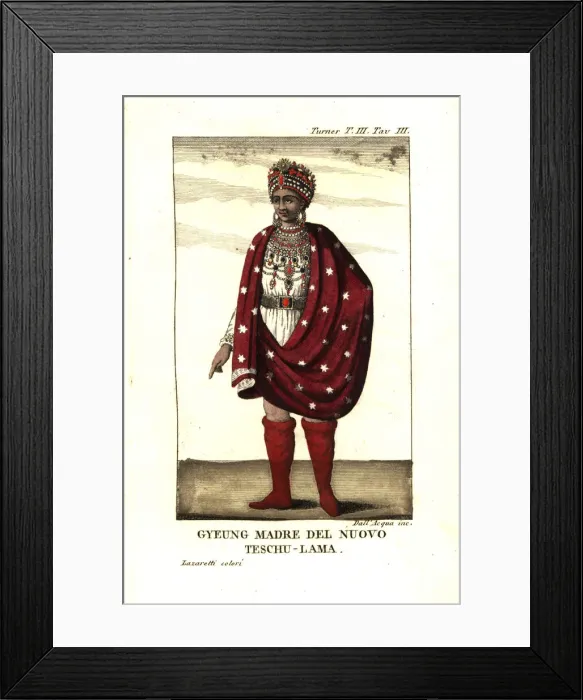 Framed Print : Gyeung, mother of the new Teshoo Lama or Panchen