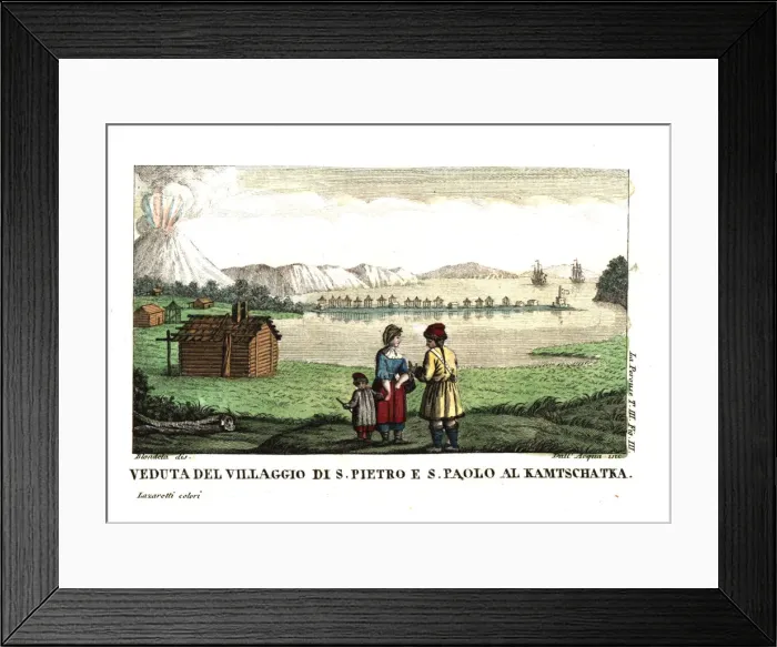 Framed Print : View of the Koryak village of St Peter Framed Print : View of the Koryak village of St Peter