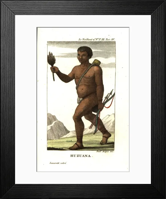 Framed Print : Man of the San people, South Africa Framed Print : Man of the San people, South Africa
