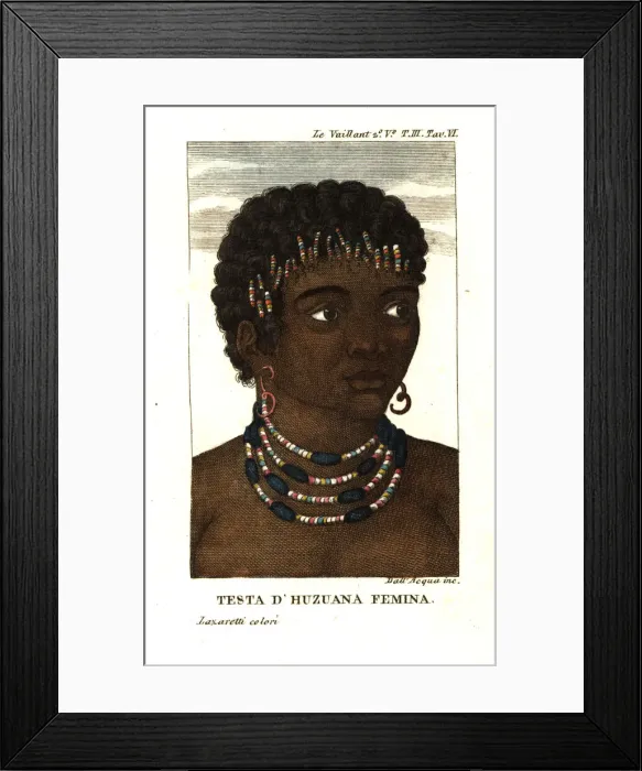 Framed Print : Head of a San (Housouana) woman of South Africa Framed Print : Head of a San (Housouana) woman of South Africa