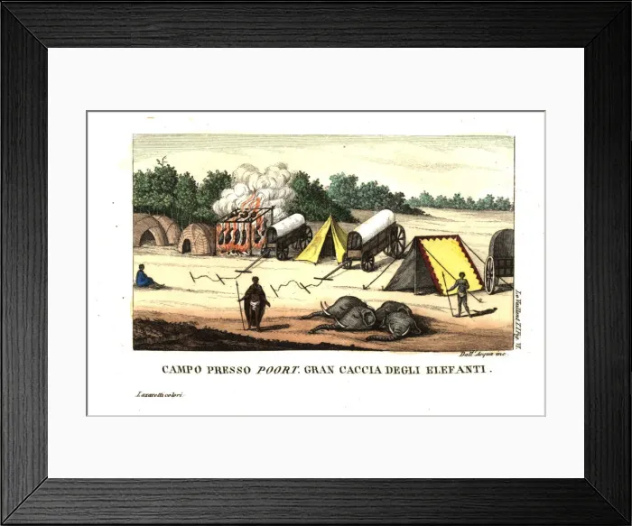 Framed Print : Francois Le Vaillants camp at Poort after Framed Print : Francois Le Vaillants camp at Poort after