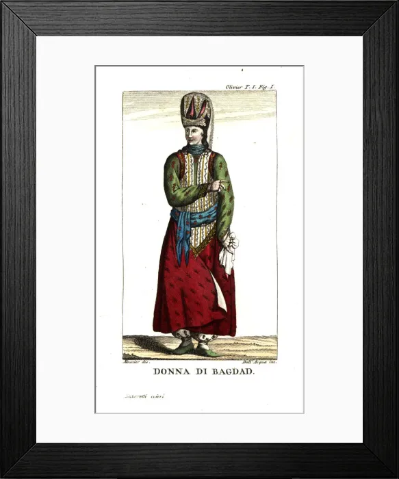 Framed Print : Woman of Baghdad in formal dress Framed Print : Woman of Baghdad in formal dress