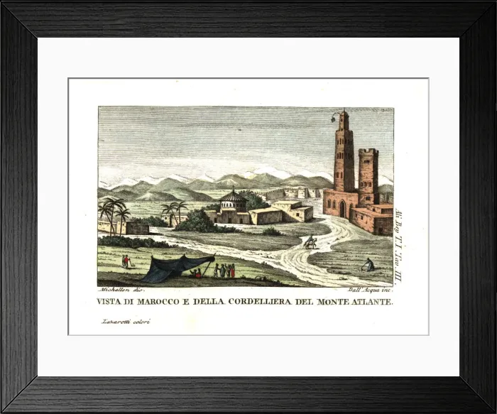 Framed Print : View of Morocco and the cordillera of the Atlas mountains Framed Print : View of Morocco and the cordillera of the Atlas mountains