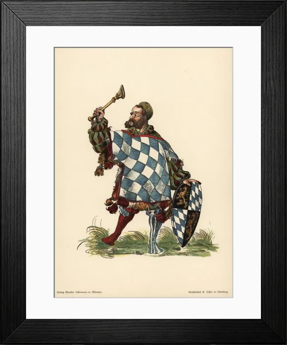Framed Print : Herald of Old Bavaria, Herold der altbavarische Framed Print : Herald of Old Bavaria, Herold der altbavarische