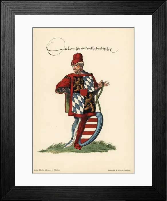 Framed Print : Herald of the Rhineland and Pfalz Bavaria Framed Print : Herald of the Rhineland and Pfalz Bavaria