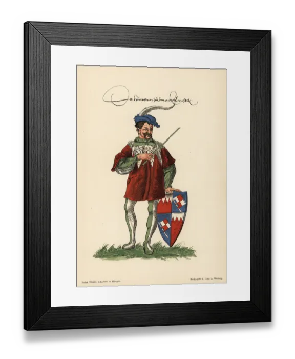 Framed Print : Herald of Franconia, Herold der frankische Framed Print : Herald of Franconia, Herold der frankische
