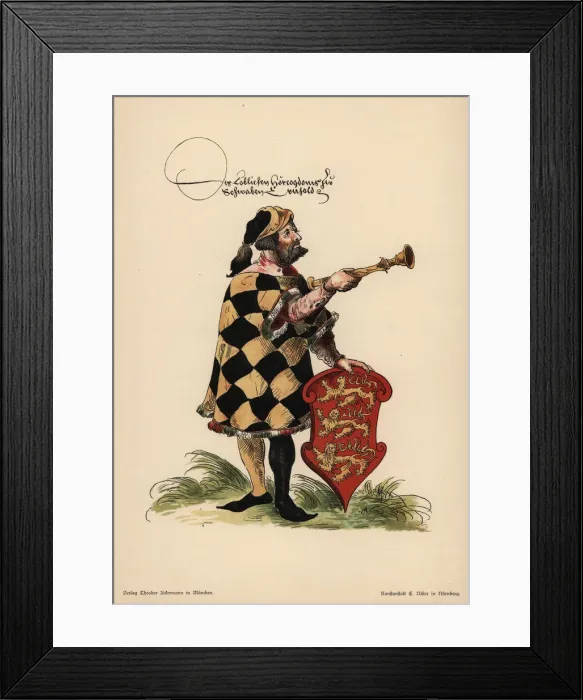 Framed Print : Herald of Swabia, Herold der Schwabische Framed Print : Herald of Swabia, Herold der Schwabische