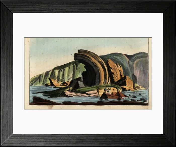 Framed Print : Outcrop of gneissic rock almost 40 feet high Framed Print : Outcrop of gneissic rock almost 40 feet high