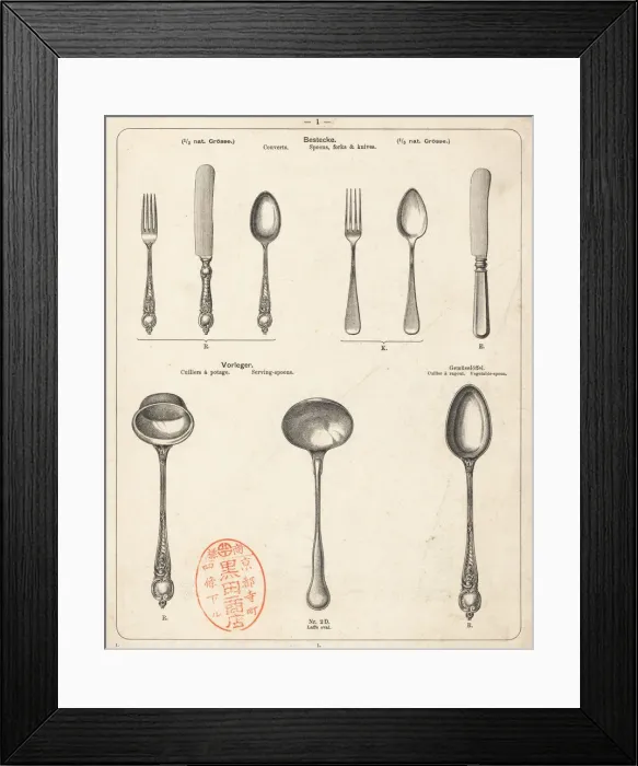 Framed Print : Knives, forks and spoons