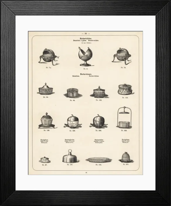 Framed Print : Butter dish, butter cooler, butter plate, etc Framed Print : Butter dish, butter cooler, butter plate, etc