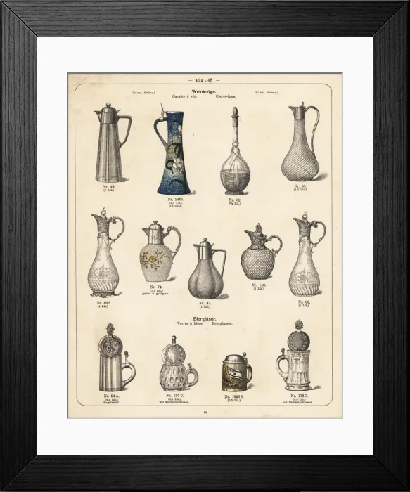 Framed Print : Claret jugs and beer glasses Framed Print : Claret jugs and beer glasses