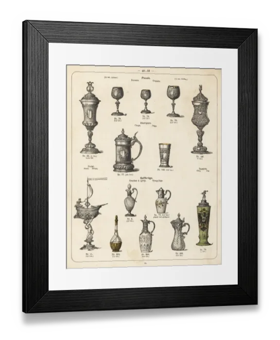 Framed Print : Goblets, jugs and syrup jugs Framed Print : Goblets, jugs and syrup jugs