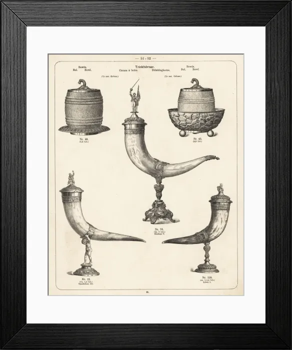Framed Print : Drinking horns and tankards Framed Print : Drinking horns and tankards
