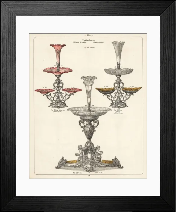 Framed Print : Metal centerpiece for the table Framed Print : Metal centerpiece for the table