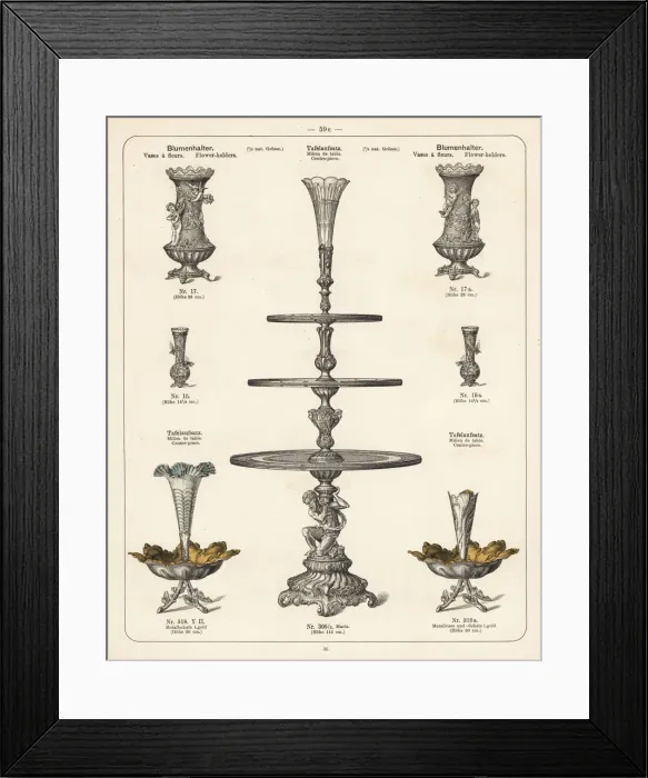 Framed Print : Flower vases and centerpiece Framed Print : Flower vases and centerpiece