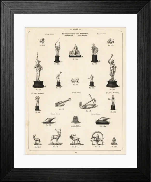 Framed Print : Decorative letter weights and paper weights Framed Print : Decorative letter weights and paper weights
