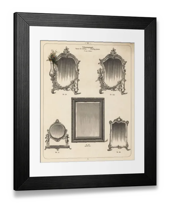 Framed Print : Decorative mirrors Framed Print : Decorative mirrors