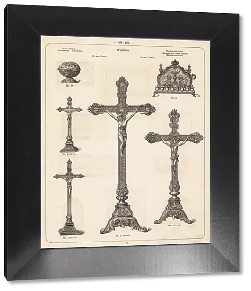 Crucifix and candlelabra