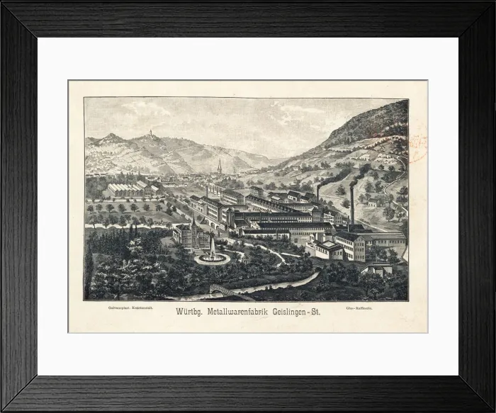 Framed Print : View of the Wuerttemberg Metalware Factory Framed Print : View of the Wuerttemberg Metalware Factory