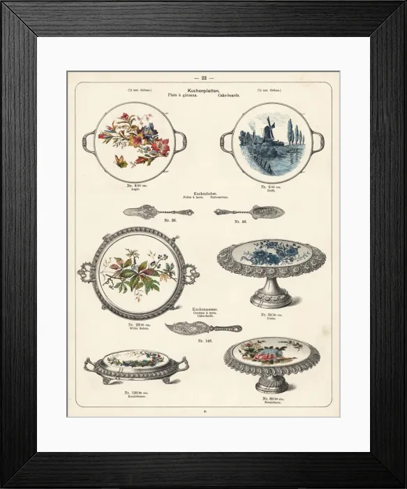 Framed Print : Cake boards and cake knives Framed Print : Cake boards and cake knives