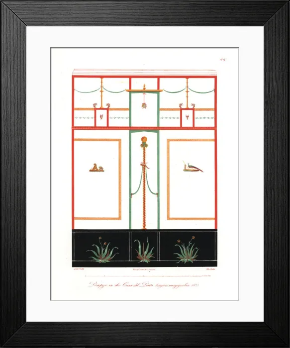 Framed Print : Wall painting from the Casa del Poeta Tragico Framed Print : Wall painting from the Casa del Poeta Tragico