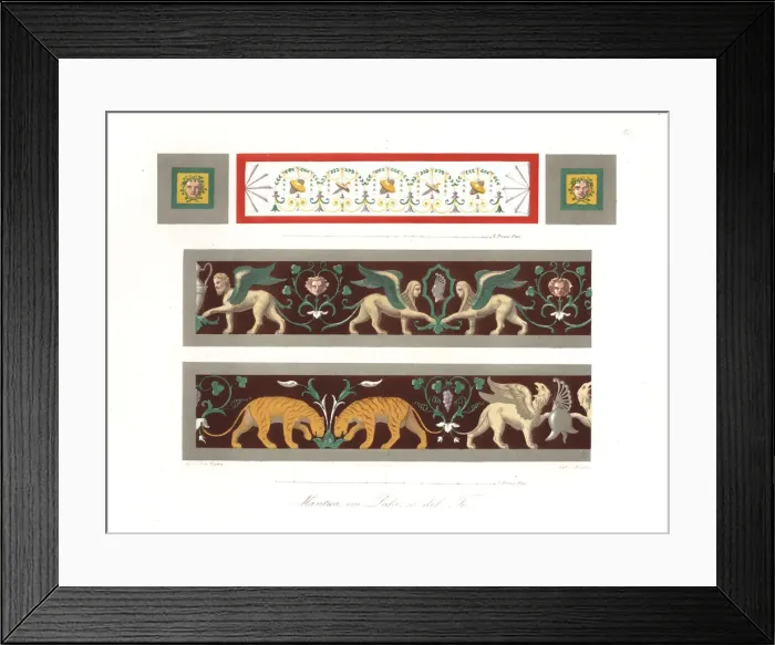 Framed Print : Wall paintings of monsters from the Palazzo del Te, Mantua Framed Print : Wall paintings of monsters from the Palazzo del Te, Mantua
