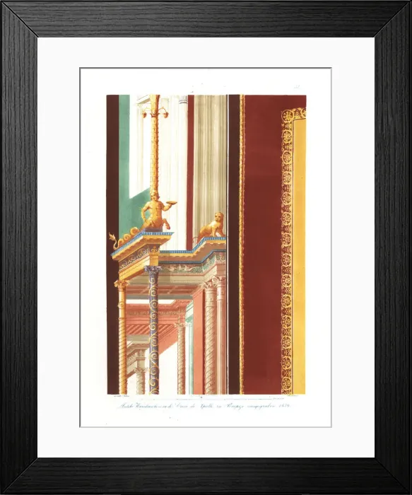 Framed Print : Wall painting from the Casa di Apollo, Pompeii Framed Print : Wall painting from the Casa di Apollo, Pompeii