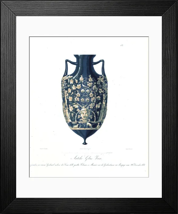 Framed Print : Antique glass vase found in the House of Framed Print : Antique glass vase found in the House of