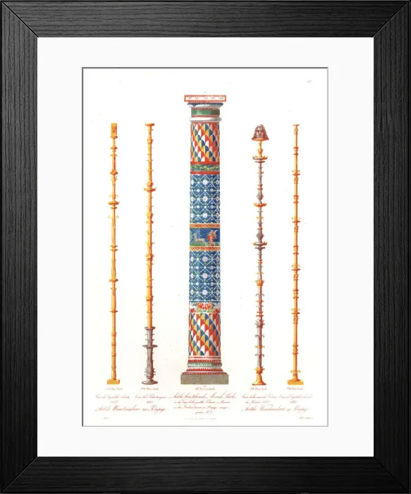 Framed Print : Antique mosaic column from the House of Mosaic Framed Print : Antique mosaic column from the House of Mosaic