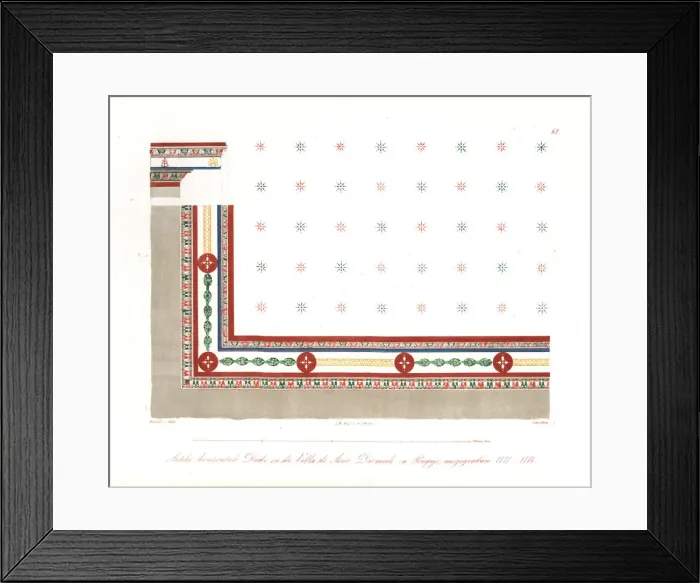 Framed Print : Antique painted floor in the Villa di Arrio Diomede, Pompeii Framed Print : Antique painted floor in the Villa di Arrio Diomede, Pompeii