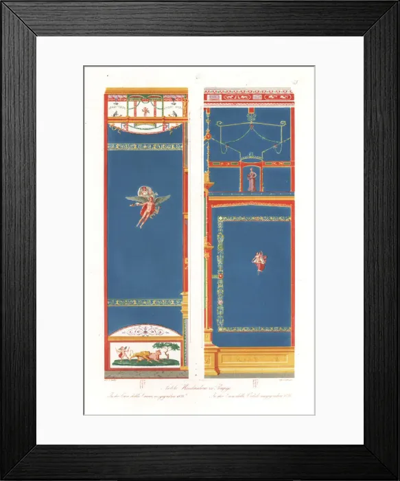 Framed Print : Antique wall paintings from Pompeii Framed Print : Antique wall paintings from Pompeii