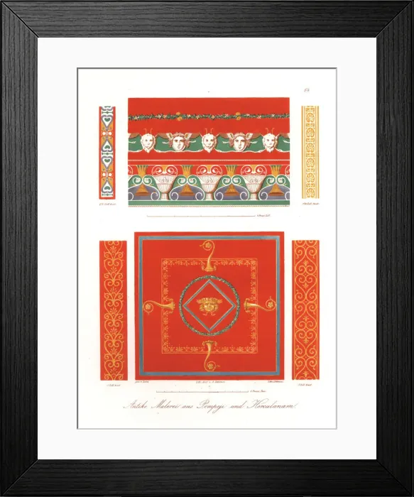 Framed Print : Antique wall paintings from Pompeii and Herculaneum Framed Print : Antique wall paintings from Pompeii and Herculaneum