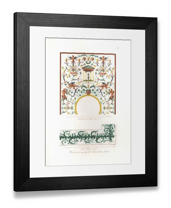 Framed Print : Wall paintings from the Casino and the Palace Framed Print : Wall paintings from the Casino and the Palace