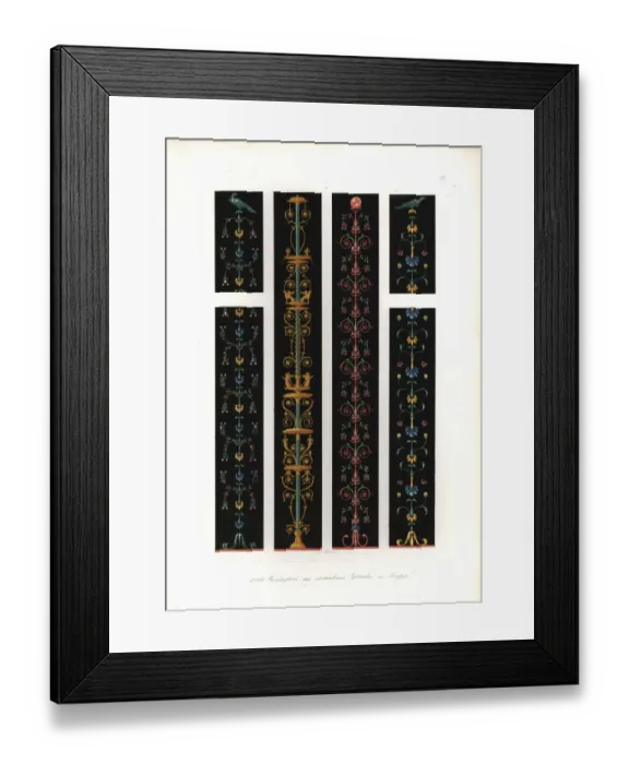 Framed Print : Antique wall paintings from various buildings in Pompeii Framed Print : Antique wall paintings from various buildings in Pompeii