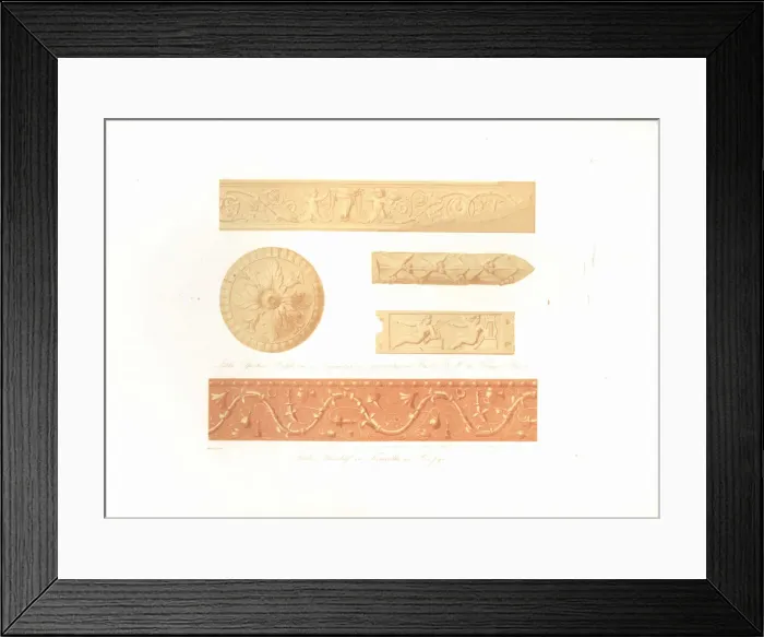 Framed Print : Antique ivory carvings and terracotta bas-relief Framed Print : Antique ivory carvings and terracotta bas-relief