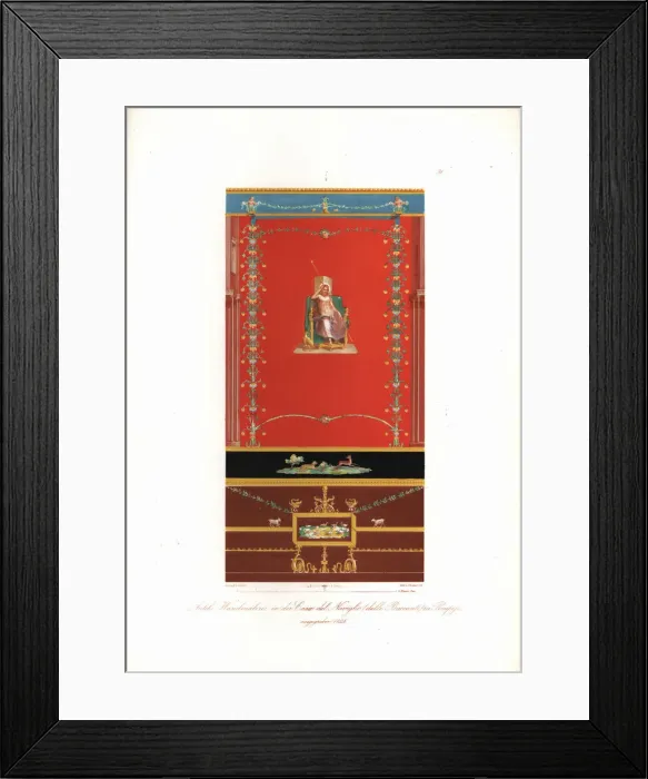 Framed Print : Antique wall painting from the House of Zephyr Framed Print : Antique wall painting from the House of Zephyr
