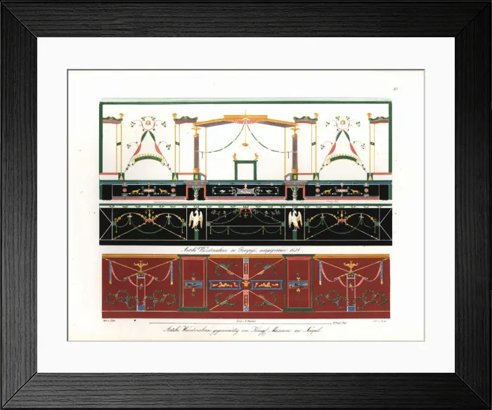 Framed Print : Antique wall paintings from Pompeii Framed Print : Antique wall paintings from Pompeii