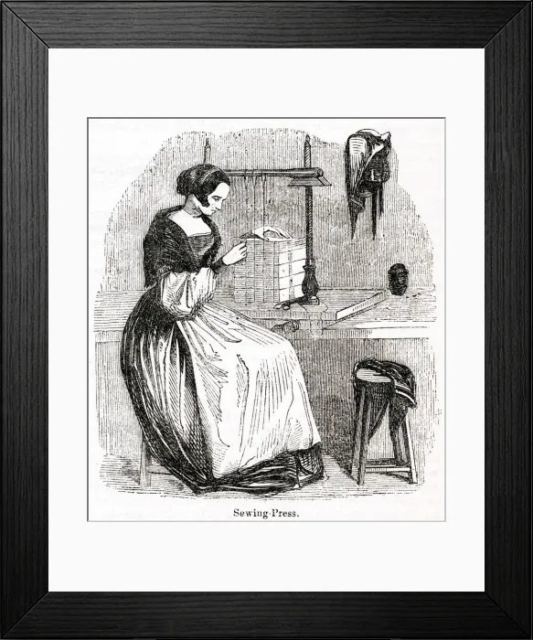 Framed Print : Scene in a bookbinding workshop, City of London Framed Print : Scene in a bookbinding workshop, City of London