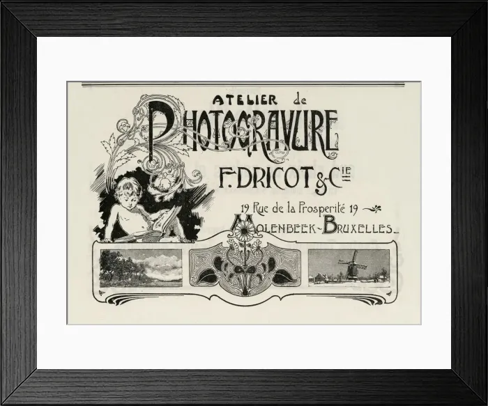 Framed Print : Photographers advertisement in Brussels Framed Print : Photographers advertisement in Brussels
