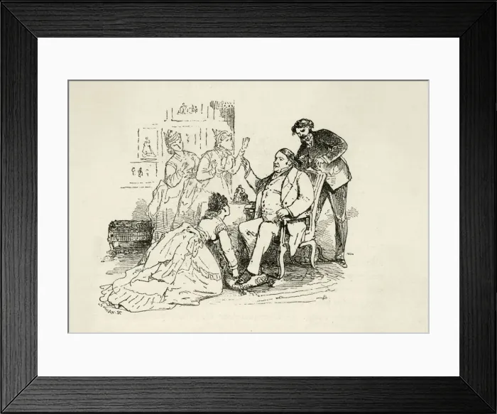 Framed Print : Man is preparing to have portrait photographed Framed Print : Man is preparing to have portrait photographed