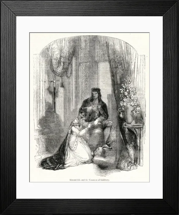 Framed Print : King Edward III and the Countess of Salisbury Framed Print : King Edward III and the Countess of Salisbury