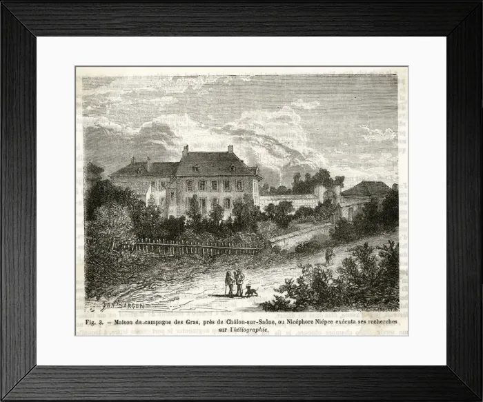 Framed Print : The home of Nic鰨ore Niepce in Chalon-sur-Sa Framed Print : The home of Nic鰨ore Niepce in Chalon-sur-Sa