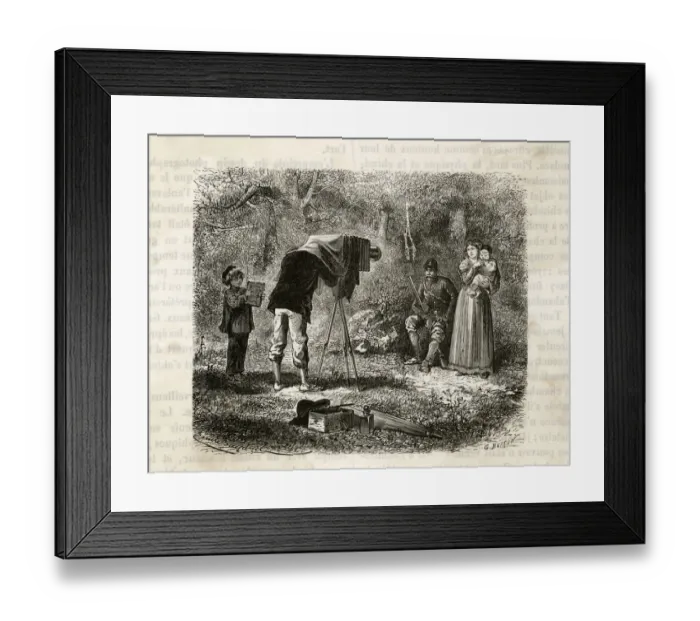 Framed Print : Family photographed captured within woodland Framed Print : Family photographed captured within woodland
