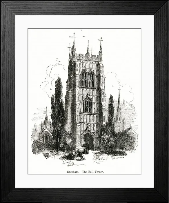 Framed Print : Bell tower of Evesham Abbey, Worcestershire Framed Print : Bell tower of Evesham Abbey, Worcestershire