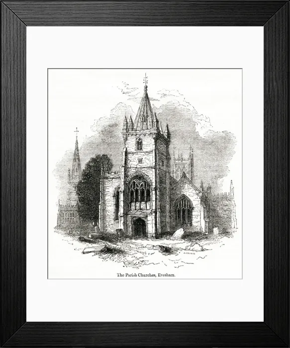 Framed Print : Parish churches of Evesham, Worcestershire Framed Print : Parish churches of Evesham, Worcestershire
